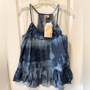 Eyeshadow Spaghetti Strap Denim Tank Top, Never Worn